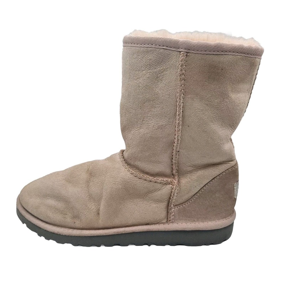 UGG Australia Bailey Bow II Pink‎ Suede Shearling Line Boots Size US 5